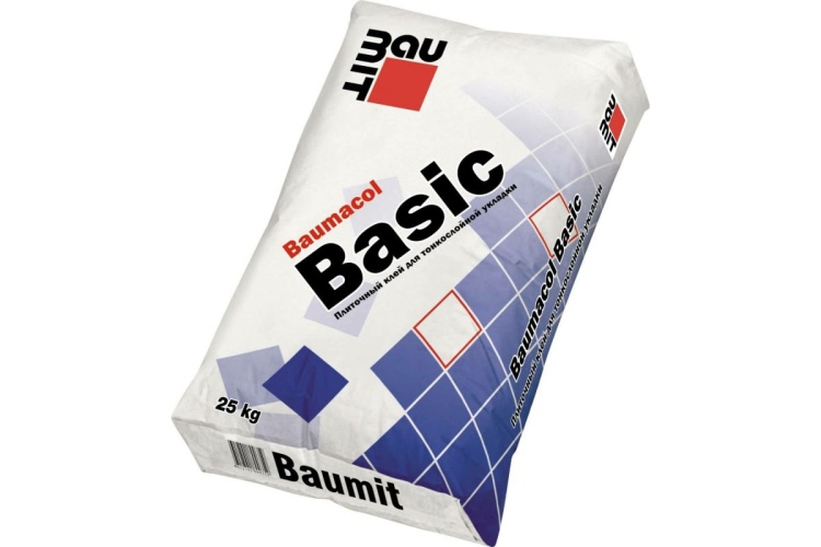 Плиточный тонкослойный клей Baumit Baumacol Basic, 25кг