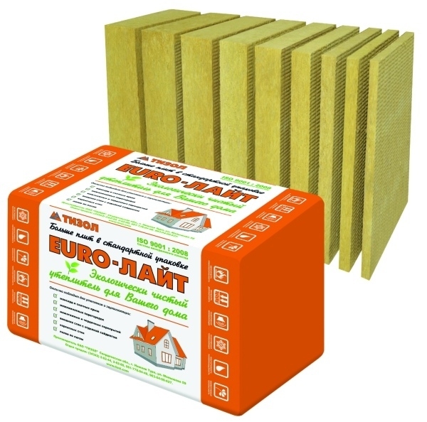 Утеплитель Тизол ЕВРО-Лайт 50 1000х600х100 мм, 6 шт. уп