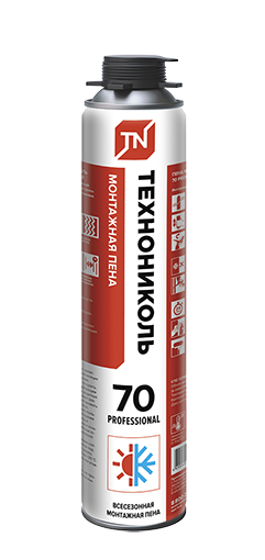 Пена монтажная профессиональная ТЕХНОНИКОЛЬ 70 всесезонная, 1000мл